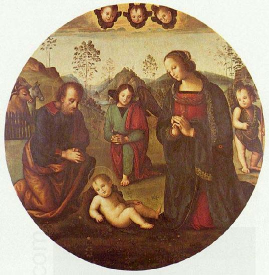 Pietro Perugino Christi Geburt, Tondo China oil painting art